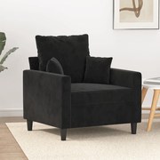 Poltrona 60 cm veludo preto