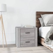 vidaXL Mesa de cabeceira 50x39x47 cm sonoma cinzento