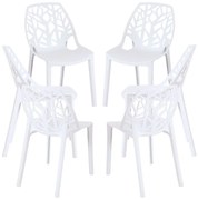 Pack 6 Cadeiras Hissar Polipropileno - Branco