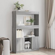 vidaXL Armário alto 92x33x140 cm derivados de madeira cinzento sonoma