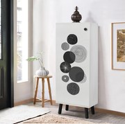 Sapateira Vegas – Branco e Preto – 50x135x38 cm