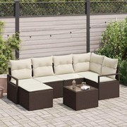 vidaXL Conjunto de Sofá de 6 Peças com Almofadas Cinza em Rattan Sintético