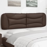 vidaXL Almofadão de cabeceira 180 cm couro artificial castanho