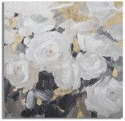 PINTURA SOBRE TELA FLOR BRANCA -B- 90X3,7X90 CM