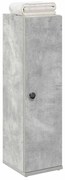 vidaXL Móvel p/ casa banho c/ suporte rolos 20,5x22x72cm cinza cimento