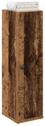 vidaXL Móvel p/ casa banho c/ suporte rolos 20,5x22x72cm madeira velha