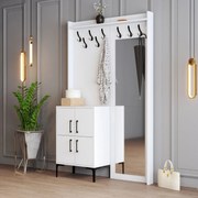 Hall Stand Berlin BC – Branco – 120 cm x 200 cm x 35 cm