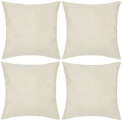 Capas de almofada estilo linho 4 pcs 80 x 80 cm bege