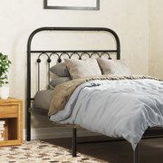 vidaXL Cabeceira de cama 90 cm metal preto