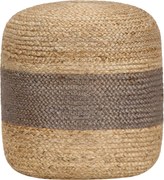 vidaXL Pufe artesanal 40x45 cm juta cinzento