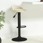 vidaXL Banco de bar veludo cor creme