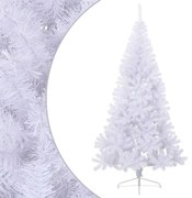 vidaXL Meia árvore de Natal artificial com suporte 210 cm PVC branco