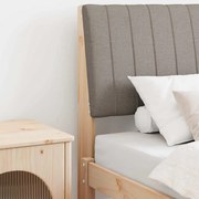 vidaXL Cabeceira estofada Cinzento-acastanhado 75 cm