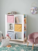 Móvel Montessori, com 6 compartimentos branco