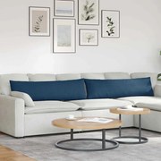 vidaXL Travesseiros de Sofá 2 pcs Azul 145 x 40 cm tecido