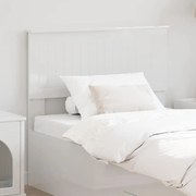vidaXL Cabeceira Branco Brilhante 90 cm Madeira processada
