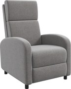 HOMCOM Poltrona Relax Reclinável até 160° Poltrona Reclinável Manual com Apoio para os Pés 64x86x102 cm Cinza | Aosom Portugal