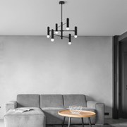 Lustre Gharib – Preto e Branco – 55 x 55 x 73 cm