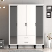 Guarda-roupa Kumsal RTR – Branco – 160x47,5x201,4 cm