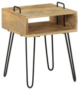 vidaXL Mesa de cabeceira madeira de mangueira maciça 40x34x47 cm