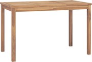 vidaXL Mesa de jantar para jardim 120x70x77 cm madeira de teca maciça