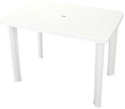 Mesa de jardim 101x68x72 cm plástico branco