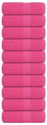 vidaXL Toalhas de bidé FROGN 10 pcs 30x50 cm 360 g/m² rosa