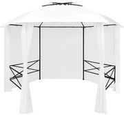 vidaXL Tenda de jardim com cortinas 360x312x265 cm 180 g/m² branco