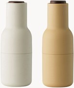 Moinhos de sal e pimenta com tampa em madeira de nogueira Bottle Grinder, conjunto de 2