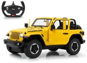 Carro telecomandado Jeep Wrangler JL 1:14 2,4GHz Portas manuais Amarelo