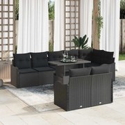 vidaXL Conjunto de Sofá de Jardim em 9 Peças com Almofadas