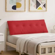 vidaXL Travesseiro para Costas Vermelho 140 x 19 x 50 cm tecido