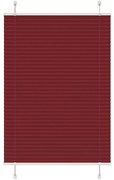 vidaXL Plissado Cego Bordéus Vermelho 100x150 cm Largura Tecido