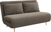 HOMCOM Sofá-cama, cama para hóspedes, encosto ajustável em 3 posições, cotelê, até 120 kg, 141 x 90 x 81 cm, Marrom Escuro | Aosom Portugal
