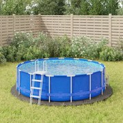 vidaXL Pano para chão de piscinas Ø366 cm poliéster geotêxtil cinza