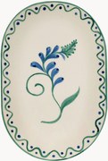 Travessa pintada à mão Indigo Flora