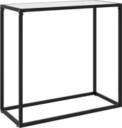 vidaXL Mesa consola 80x35x75 cm vidro temperado branco