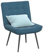 vidaXL Cadeira de relaxamento 64x74x84 cm veludo azul