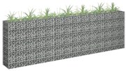 vidaXL Canteiro elevado/cesto gabião 270x30x90 cm aço galvanizado