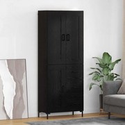 vidaXL Buffê com gaveta 2 pcs Carvalho Preto Madeira processada