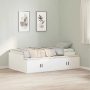 vidaXL Estrutura da Cama Branco 80 x 200 cm Madeira processada