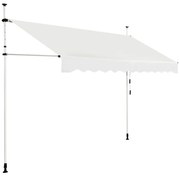 Toldo de grampo 300 cm de largura toldo de varanda sem perfuração resistente a UV altura ajustável marrom