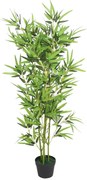 vidaXL Planta bambu artificial com vaso 120 cm verde