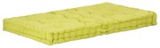 vidaXL Almofadão p/ móveis de paletes algodão 120x80x10 cm verde