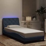 vidaXL Estrutura de cama com LED sem colchão 80x200 cm veludo cinzento-escuro