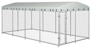 vidaXL Canil de exterior com telhado 7,6x3,8x2,3 m