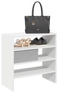 vidaXL Sapateiras 2 pcs empilháveis 60x30x30,5 cm branco