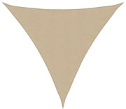 Guarda-sol tecido Oxford triangular 5x5x5 m bege