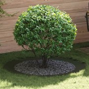 vidaXL Anel de árvore plano , 5 peças, verde-azeitona, Ø90/120 cm em aço.