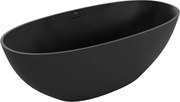 Mexen Bari banheira livre em conglomerado 165 x 75 cm, preto mate - 57221657570